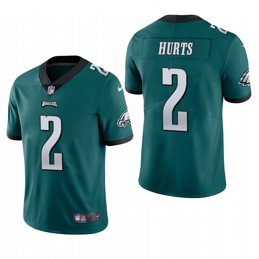 Men Philadelphia Eagles 2 Jalen Hurts Green 2020 NFL Nike raft Vapor Limited Jersey